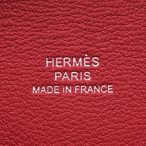 HERMES Calvi Box Calf Leather Rouge Piman - Picture 6 of 11